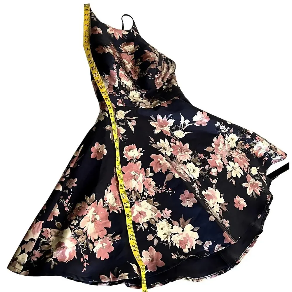 B. Smart Mini Dress Women 9 Multicolor Floral Fit & Flare Coquette Party Fun